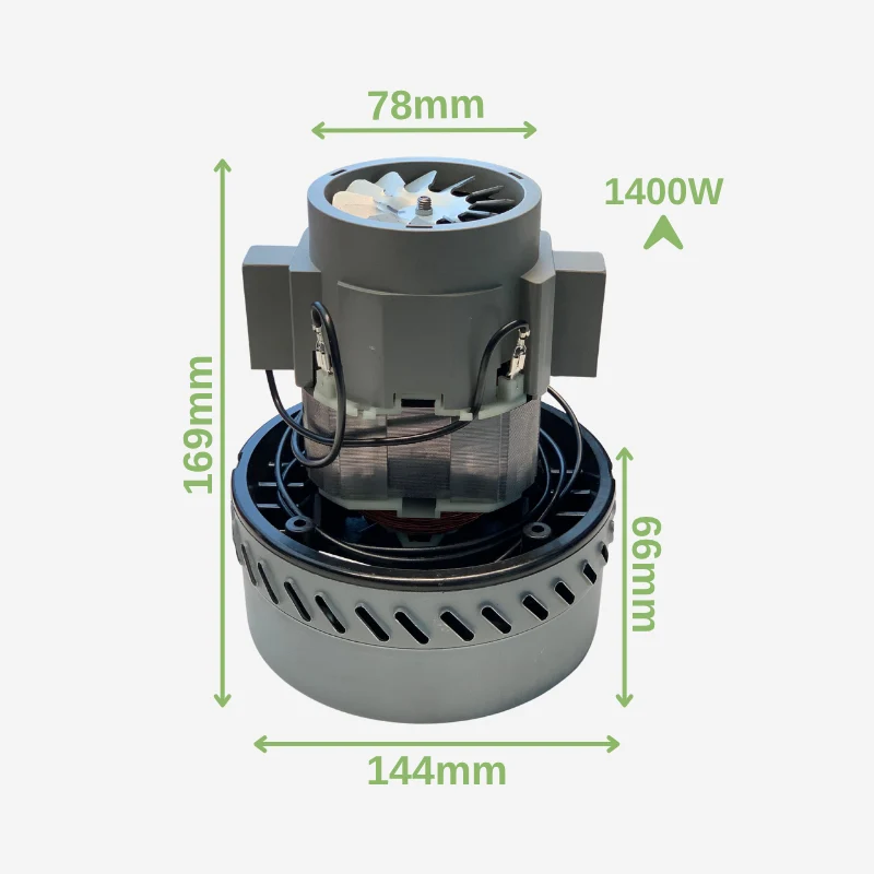 Motore aspirapolvere aspiraliquidi bistadio by-pass 220V 1400W