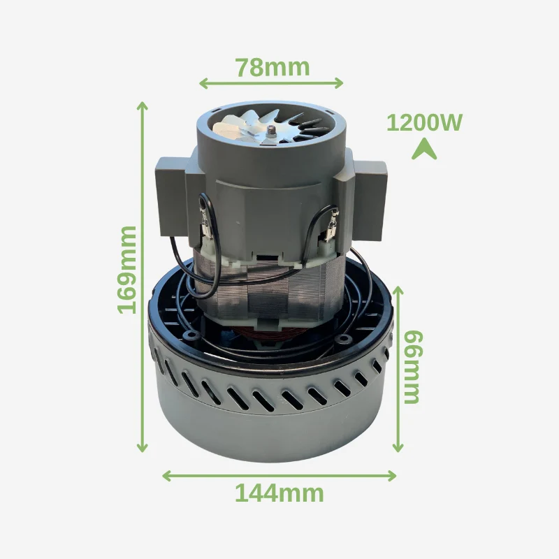 Motore aspirapolvere aspiraliquidi bistadio by-pass 220V 1200W