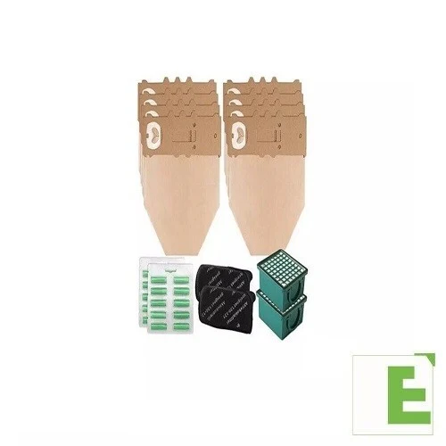FOLLETTO VK130 VK131 12 SACCHETTI 12 PROFUMINI 2 HEPA 2 FILTRI CARBONI