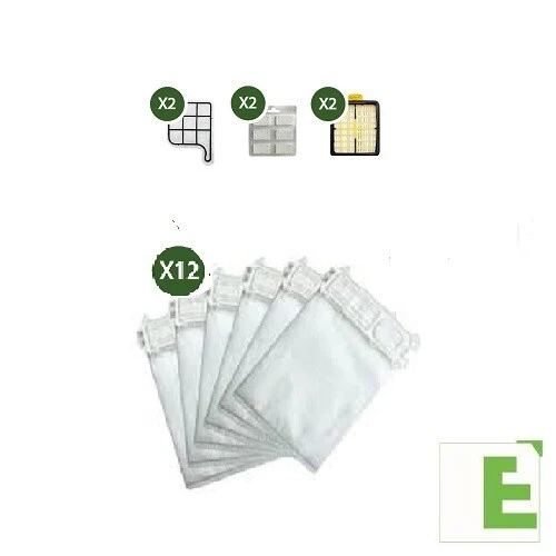 SACCHETTI FOLLETTO VK 135 136 KIT 12 sacchetti 12 profumi 2 HEPA 2 GRIGLIE