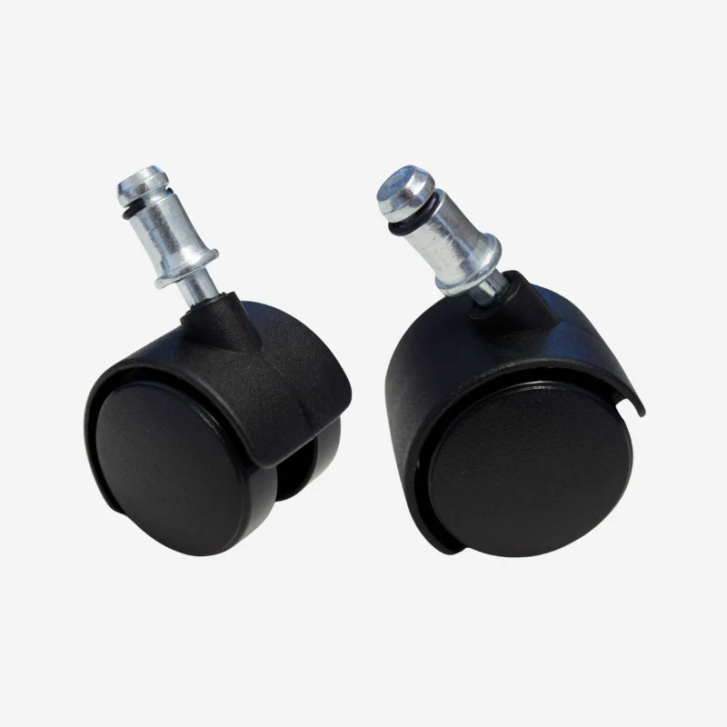 Kit 4 ruote gemellate Ø40 mm con innesto Ø12 e perno