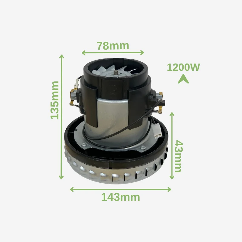 Motore Aspirapolvere Aspiraliquidi Monostadio By-Pass 220V 1200W