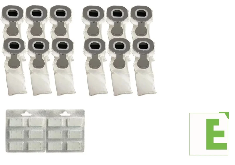 SACCHETTI VK7 COMPATIBILI PER SCOPA VORWERK FOLLETTO 12 SACCHETTI + 12 PROFUMINI