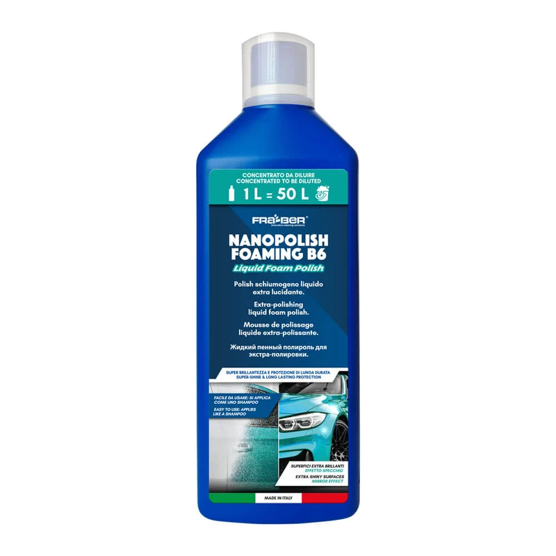 Nanopolish Foaming B6 di Fra-Ber Polish Liquido e Shampoo Nanotecnologico per Auto