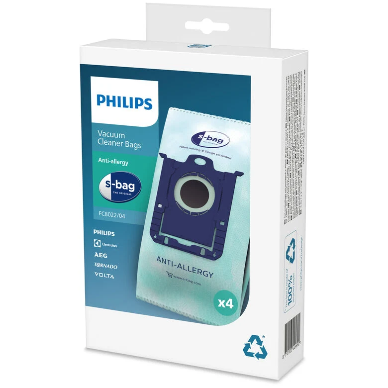 Philips s-bag Sacchetti per aspirapolvere FC8022/04