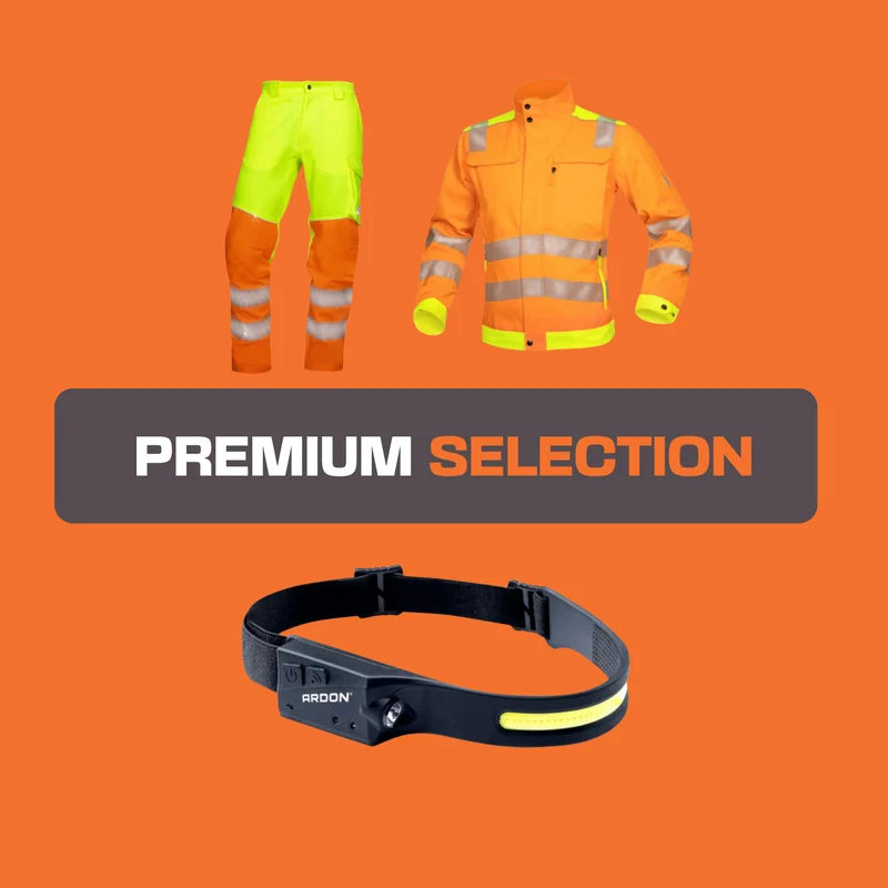 Dispositivo di protezione individuale Ardon Kit Sicurezza alta visibilità con lampada frontale LED