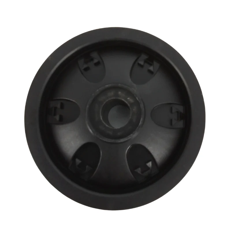 Ruota nera Ø105 mm con fermaruota