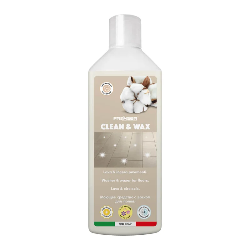Clean&Wax di Fra-Ber Detersivo Pavimenti Lucidante con Cera