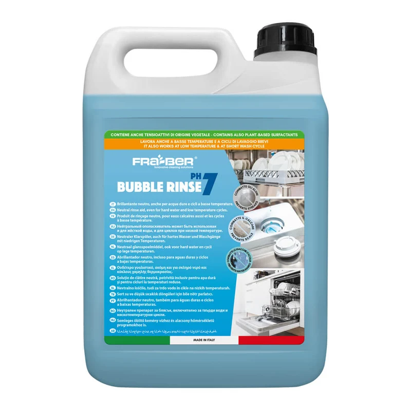 Bubble Rinse Ph 7 di Fra-Ber Brillantante Professionale per Lavastoviglie Industriali e Bar