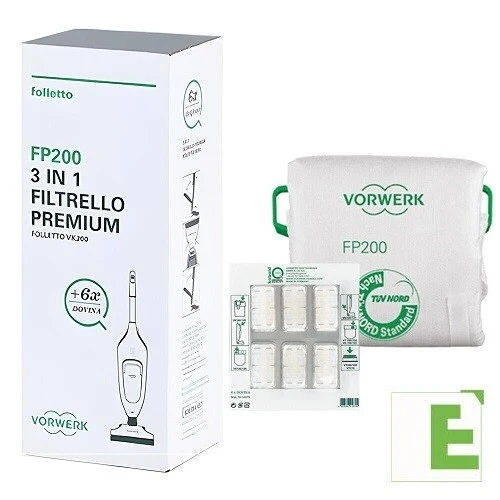 6 SACCHETTI E 6 PROFUMI ASPIRAPOLVERE VORWERK FOLLETTO VK200 220 01138 ORIGINALE