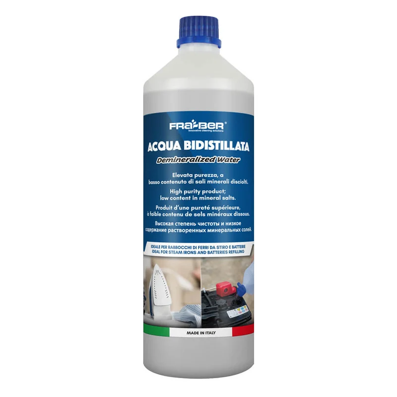 Acqua Bidistillata di Fra-Ber Demineralizzata per Rabbocco Batterie Auto