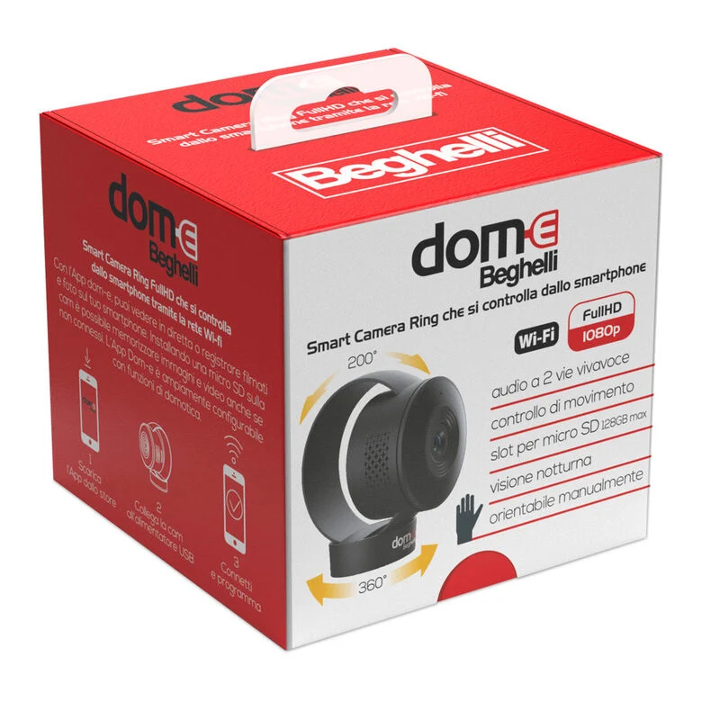 Beghelli Dom-e Smart Camera Ring Telecamera di sicurezza IP Interno 1920 x 1080 Pixel Soffitto/Parete/scrivania