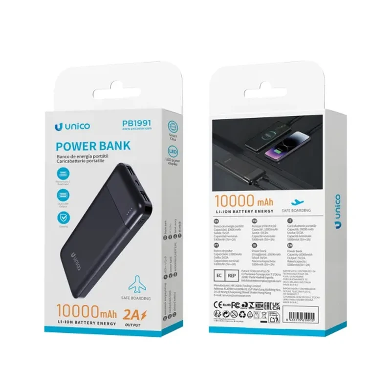 Power Bank 10000mah Nero