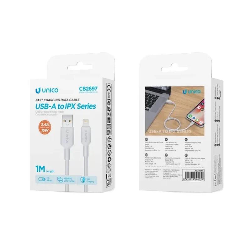 Cavo Usb-A - Lightning 3.4 A 1 Mt