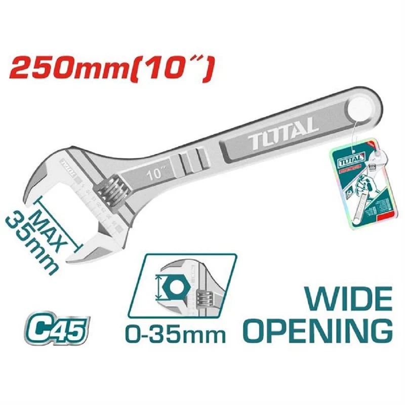 Chiave Regolabile A Rullino Total 25 Cm