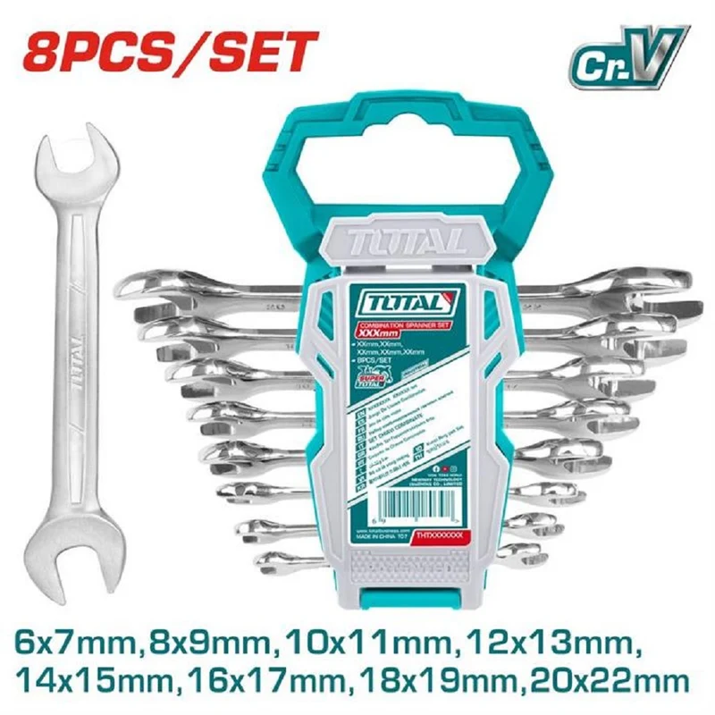 Chiavi A Forchetta Aperte Total 6-22 Mm Set 8 Pz