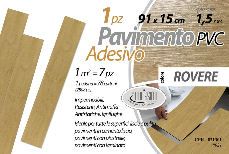 Cpr/Pvc Pavimento Adesivo 91,44x15,24x1,5mm