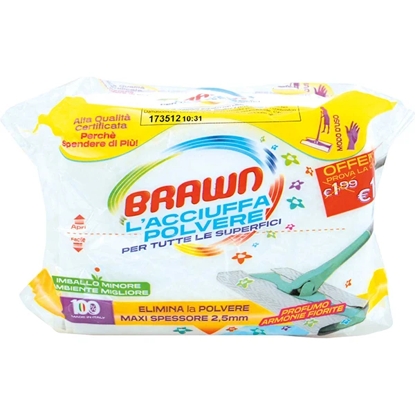 Panno Catturapolvere Tutte Superfici 14pz Brawn