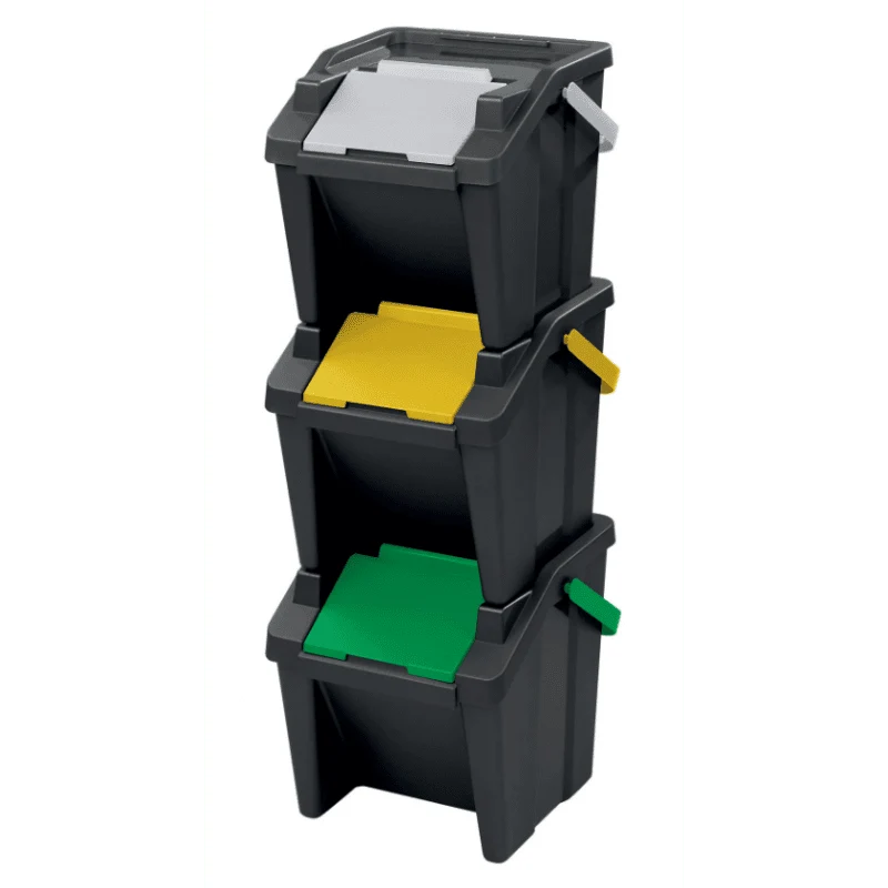 Set 3 Pattumiere Moda Tower 30l