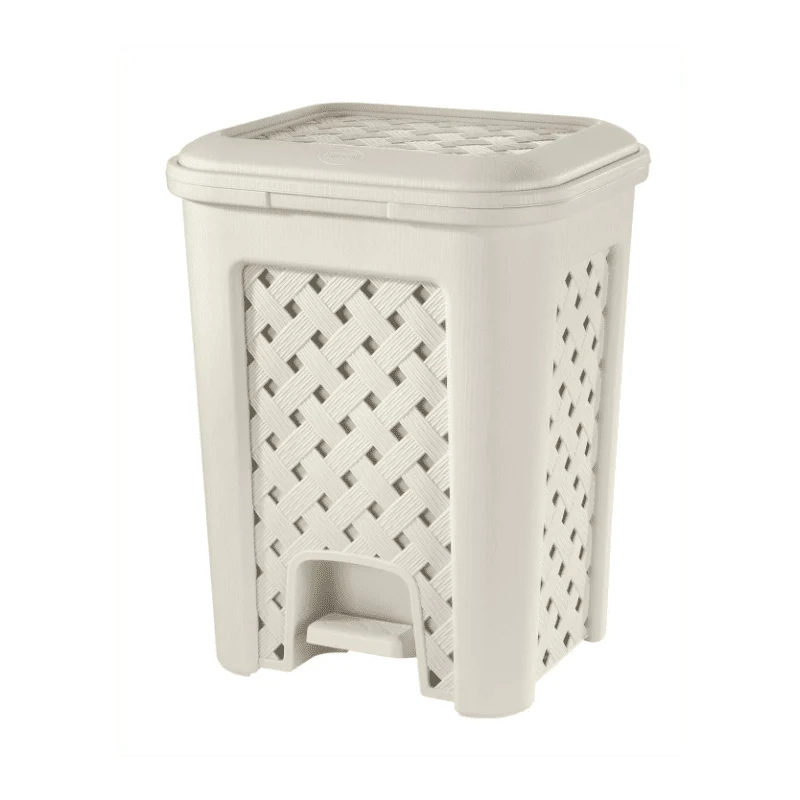 Pattumiera a pedale Arianna intrecciata 18L