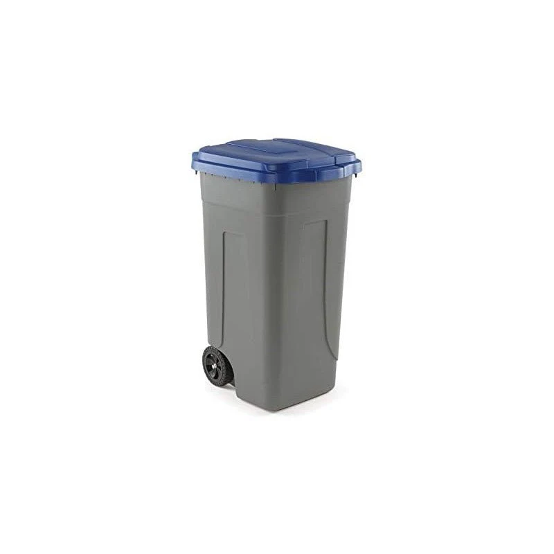 Bidone carrellato blu 100 LT
