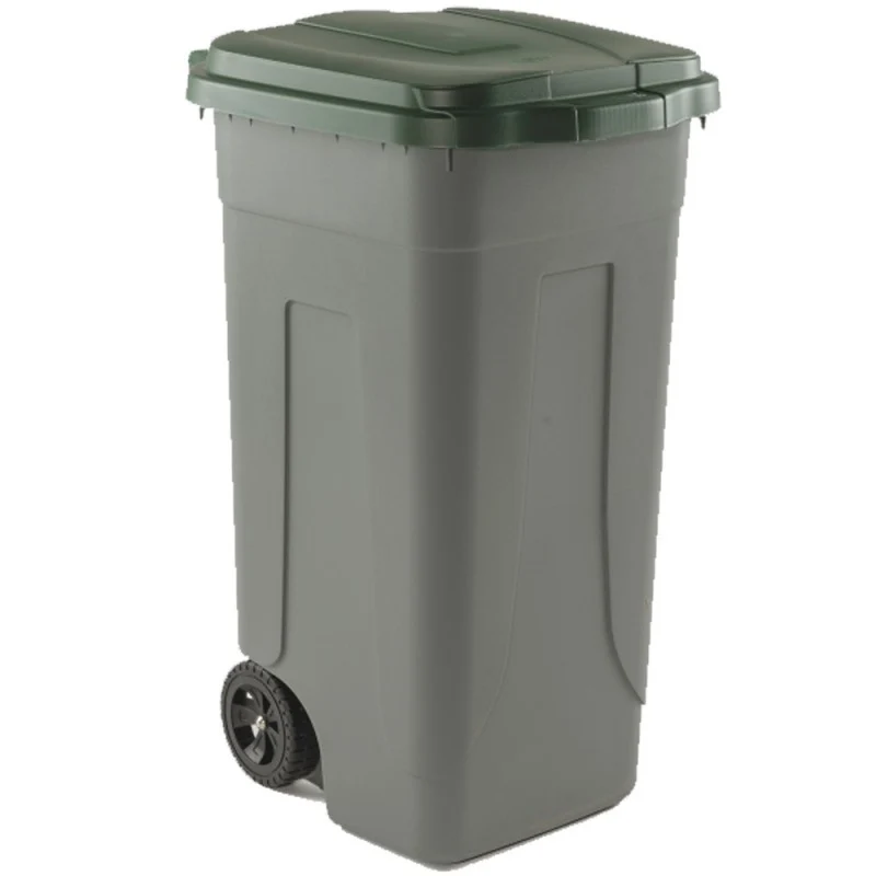 Bidone carrellato verde 100 LT