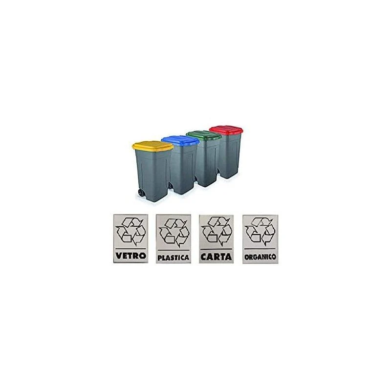Kit 4 bidoni raccolta premium