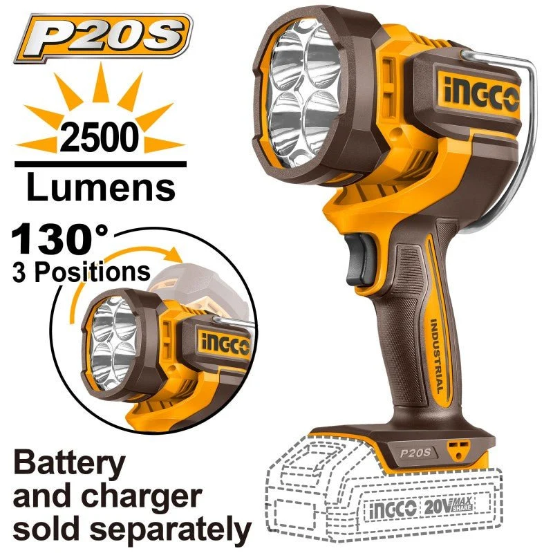 Lampada da lavoro 2500 Lumens nuda