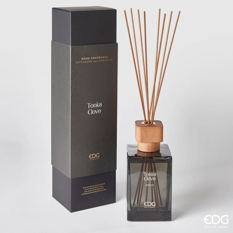 Diffusore di essenza con tappo in legno e bacchette | EDG