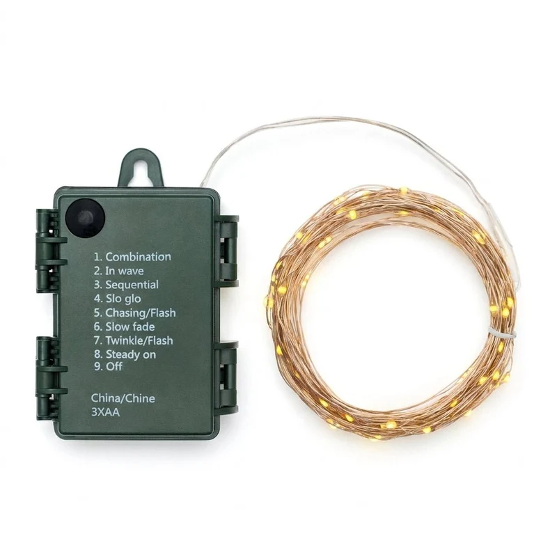 Catena 80 MicroLED 8 m a Batteria con Timer IP44 | Lotti