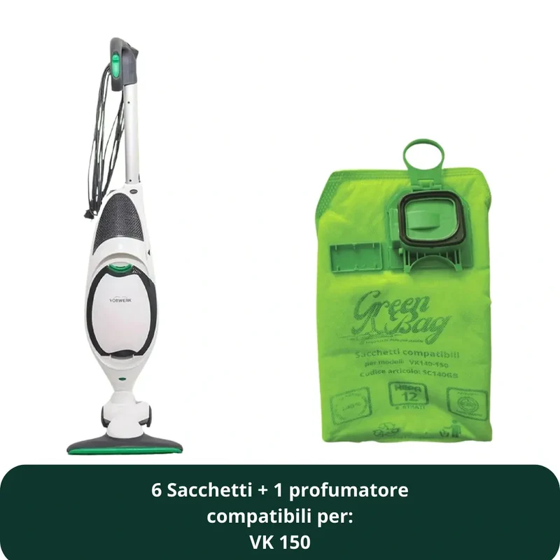 Sacchetto Green Bag Folletto VK150 | 6 Strati di Microfibra
