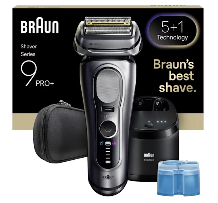 Braun Series 9 Pro+ 9667CC Argento Rasoio Elettrico Wet&Dry con SmartCare