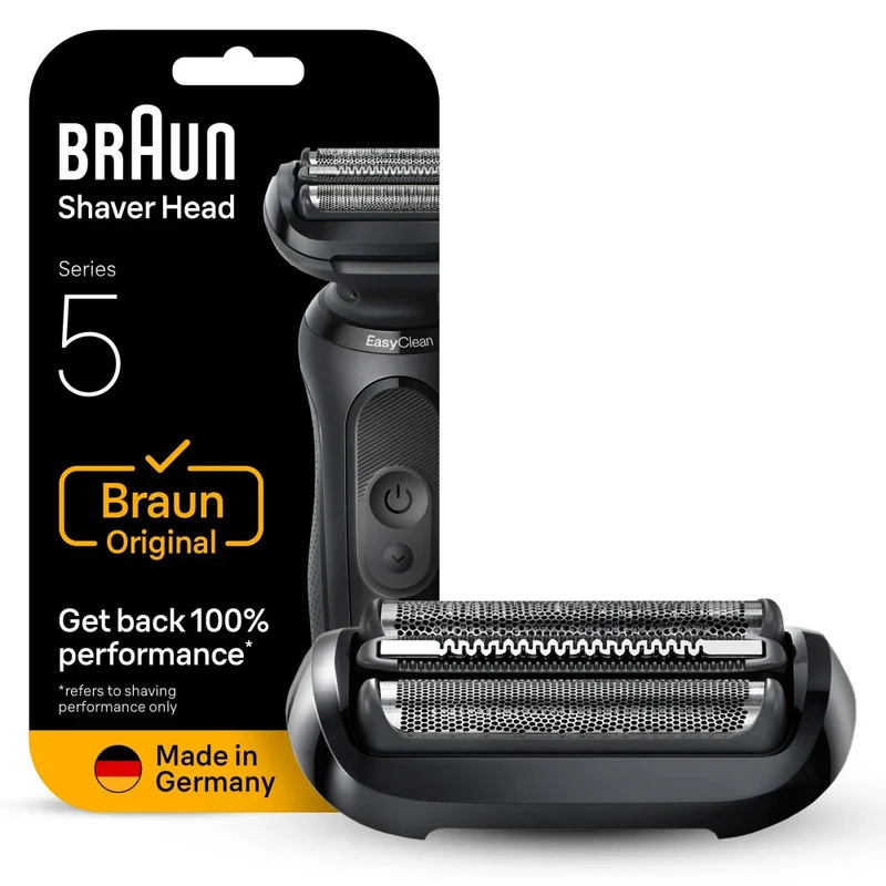 Braun Series 5 54B Testina di Rasatura Nera di Ricambio per Rasoi Elettrici