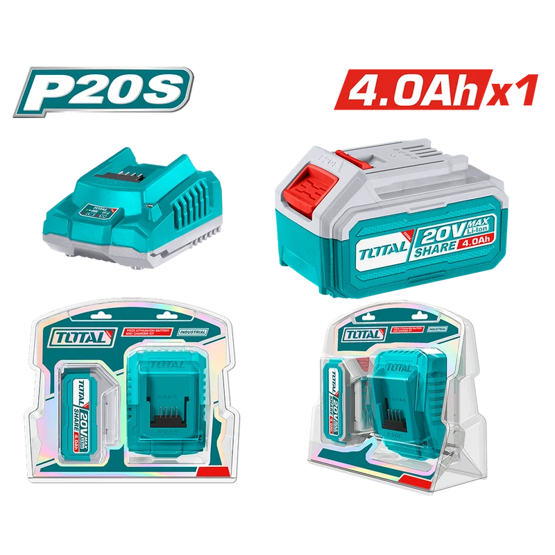 Starter Kit 1 Batteria 20 V, 4 Ah + Caricabatterie 2 A