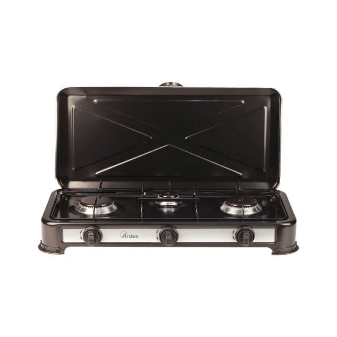 Ardes ODINO 3 Piano cottura a gas 3 fornelli 59.5 cm nero superficie piana smaltata