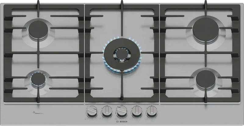 Bosch PCR9A5I90 Piano cottura a gas 90 cm 5 fuochi Acciaio inox Serie 6