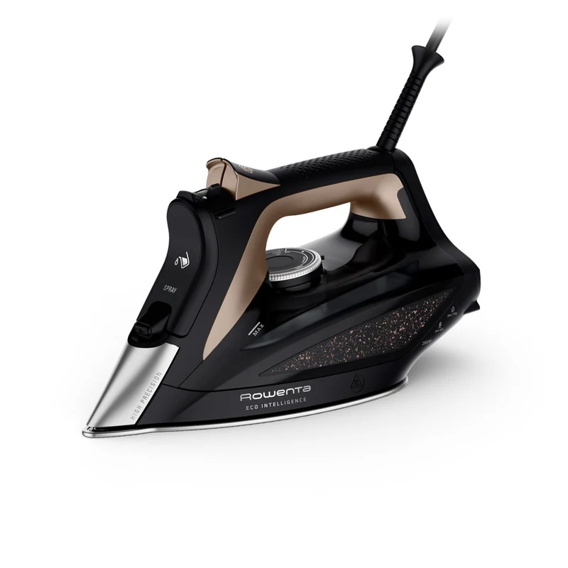 Rowenta DW6341D1 Ferro a Vapore 2500W Piastra Microsteam 400 HD 3De Nero e Marrone