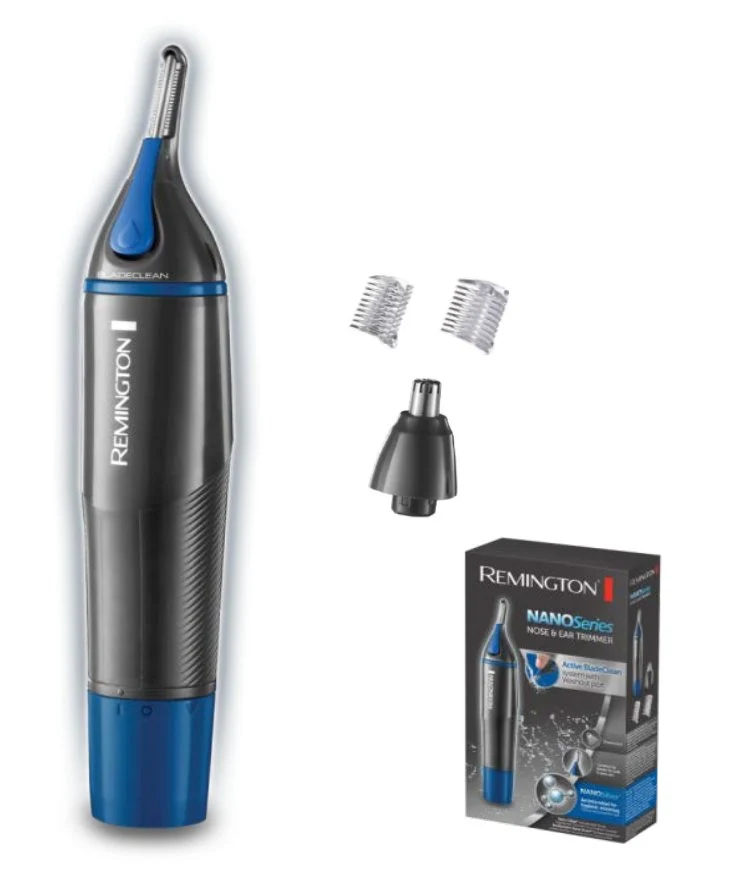 Remington NE3850 Rifinitore di Precisione per Orecchie Sopracciglia Naso Nero e Blu