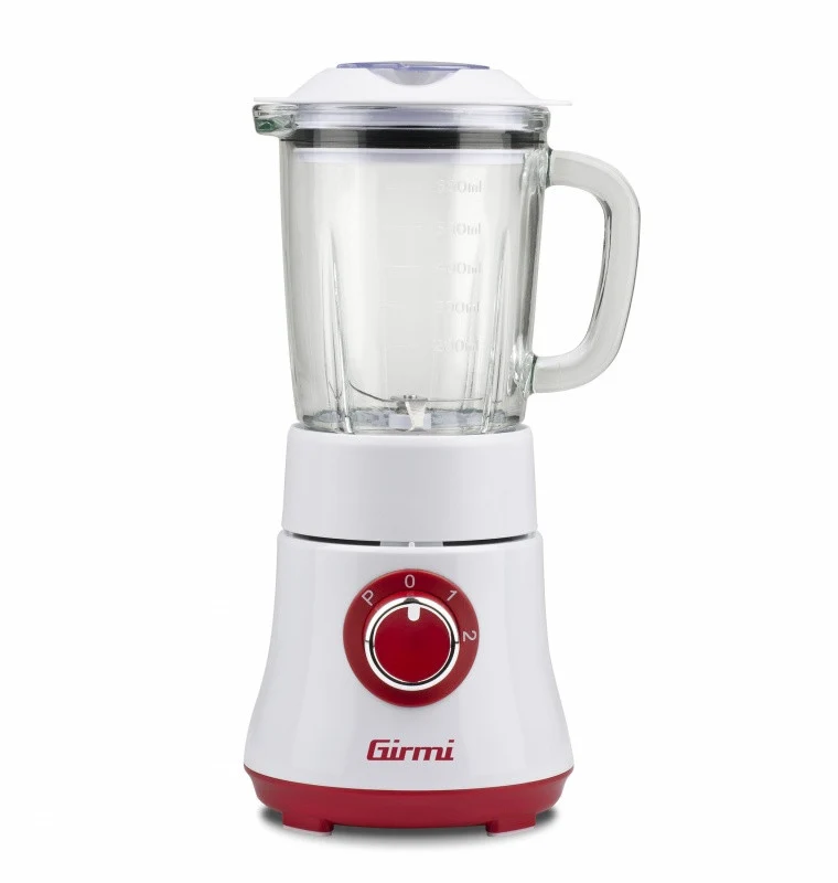 Girmi FR23 Frullatore da Tavolo 0,6L 300W 2 Velocità Pulse Vetro Rosso Bianco