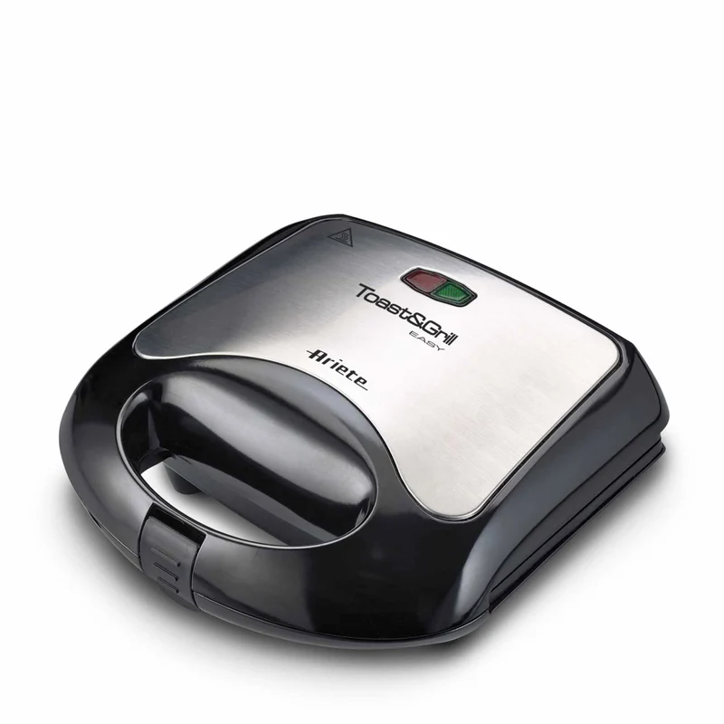 Ariete Griglia elettrica Toast & Grill Easy 750W con coperchio Nero Grigio