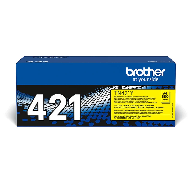 Brother TN-421Y Cartuccia Toner Originale Giallo 1800 Pagine per Stampanti Laser