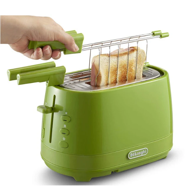De'Longhi Tostapane CTLAP2203.GR 2 Fette Verde 550W con Controllo Elettronico
