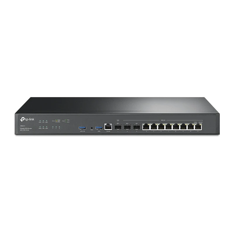 TP-Link Omada ER8411 Router Nero 8 porte Gigabit Ethernet WAN e 2 SFP