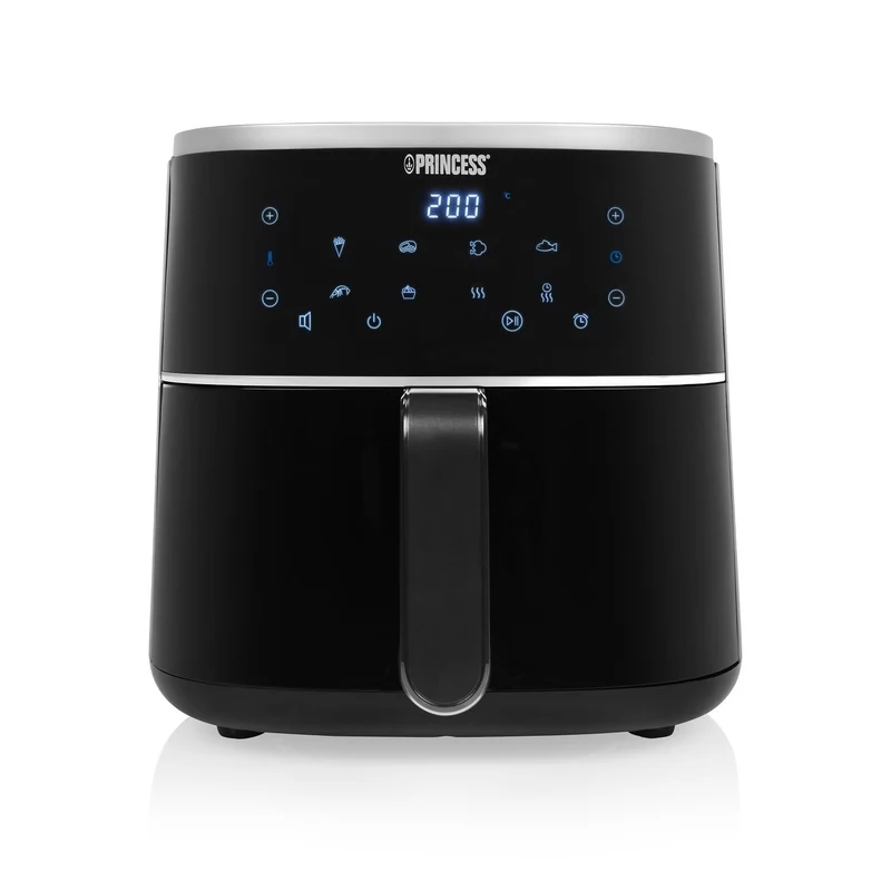 Princess Friggitrice ad Aria Digitale 182238 4L 1350W 6 Programmi Display LED Touch Senza Olio Nero