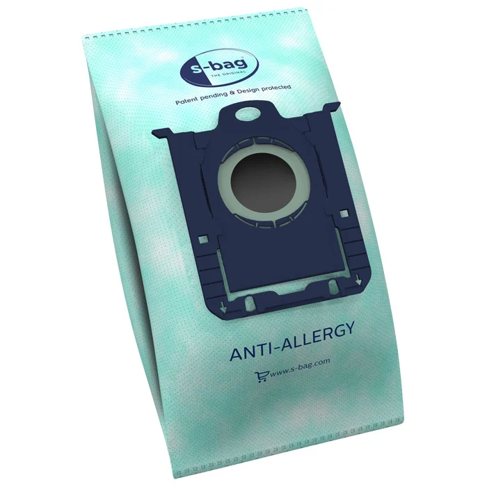 Electrolux E206S s-bag AntiAllergy | 4 Sacchetti per Aspirapolvere a Cilindro | Menta