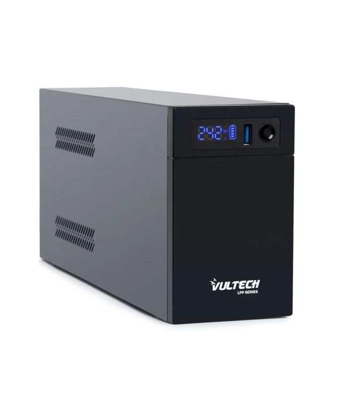 Vultech UPS 1400VA 700W Gruppo di continuità interattivo batteria LiFePo4 2 prese