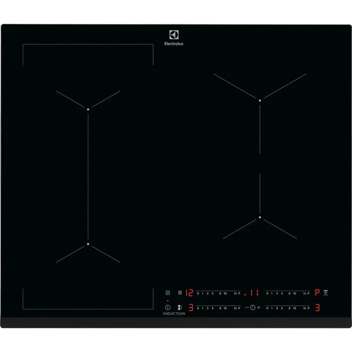 Electrolux EIL63443 Piano Cottura Induzione 4 Fornelli da Incasso 59cm Nero