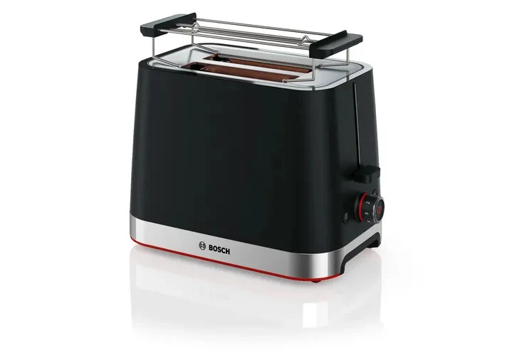 Bosch Tostapane Compatto TAT4M223 2 Fette 950W Nero Acciaio 4 Livelli Doratura