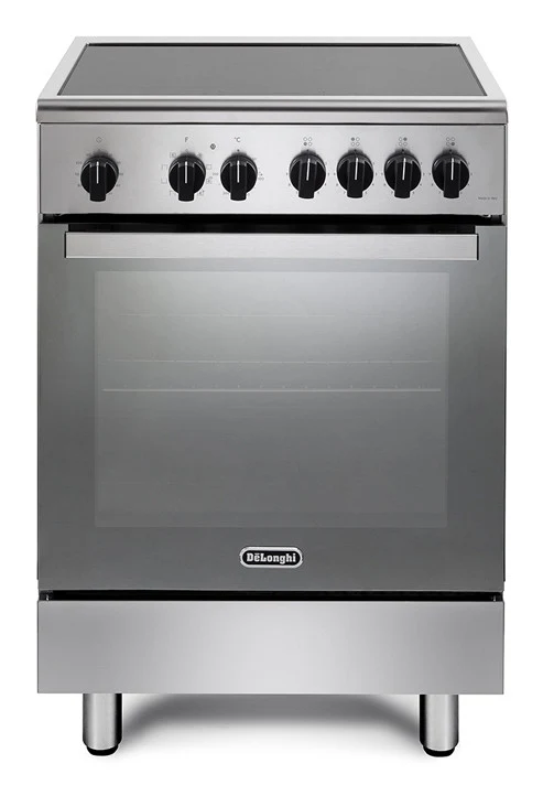 De'Longhi DMX 64 INL Cucina a Induzione 60cm Nero e Acciaio Inox 4 Fornelli Forno 69L