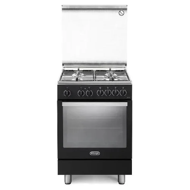 De'Longhi Cucina a gas PEMA64LSG con forno elettrico 60x60 cm Nero Classe A
